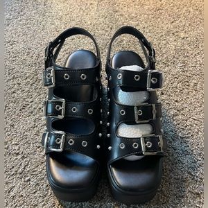 Studded buckle sandal